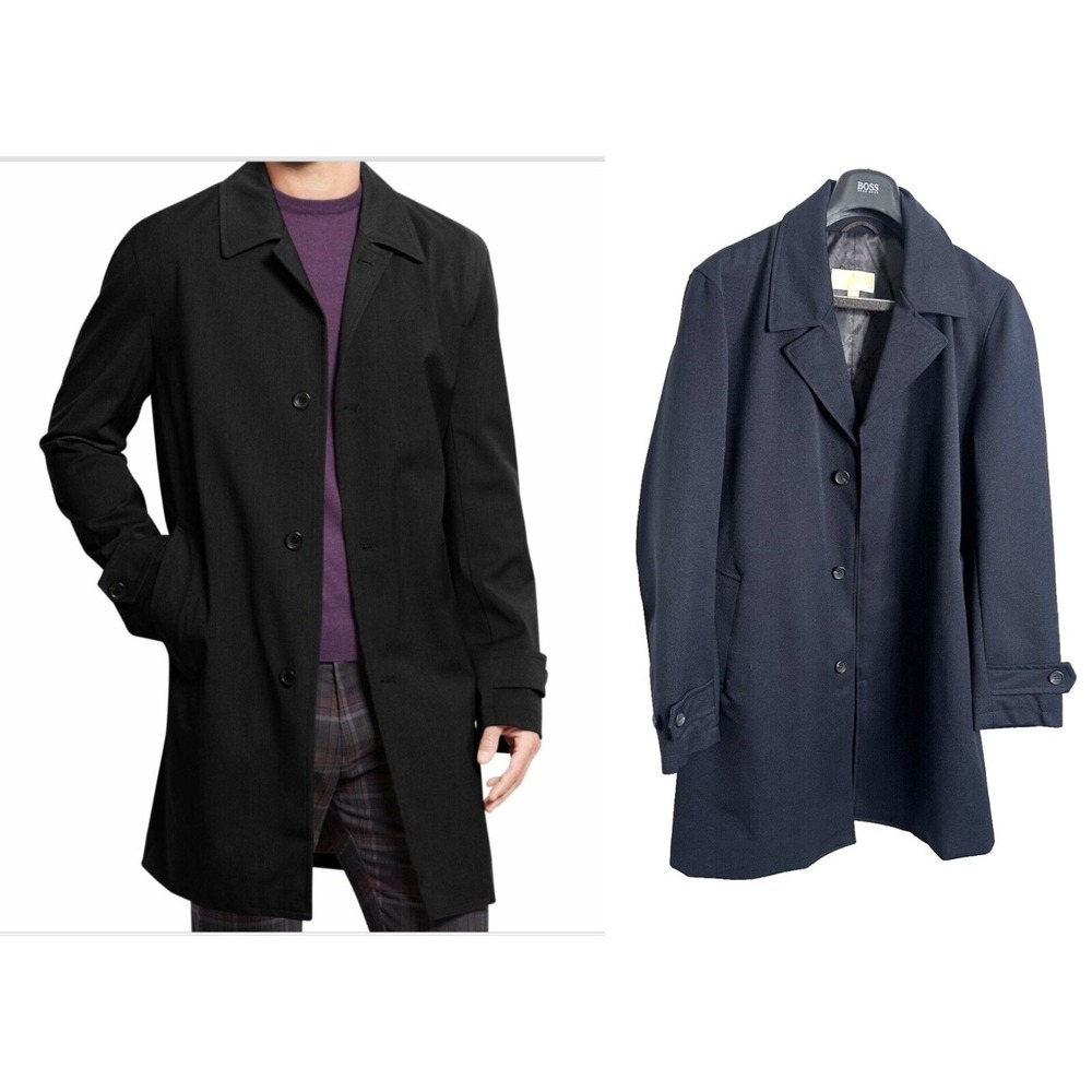 Michael Kors Franklin Jacket Coat Overcoat All- season 42/44Long Large Navy